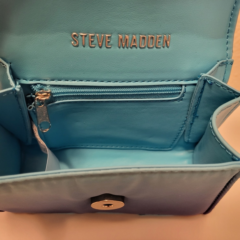 NWT Steve Madden Blue Mini Bag - Picture 4 of 6